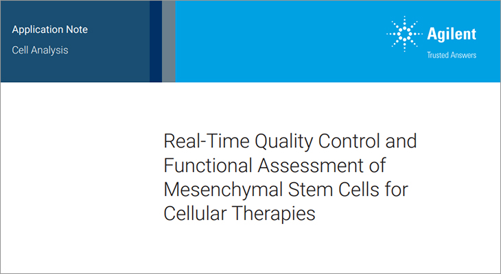 Real-Time Quality Control and Functional Assessment of Mesenchymal Stem Cells for Cellular Therapies
